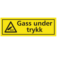 GASSKILT (GASS UNDER TRYKK) GULT 30 x 10 cm (1061)
