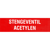 GASSKILT RØDT STENGEVENTIL ACETYLEN 7x25cm nr5140
