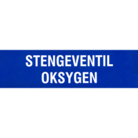 GASSKILT BLÅ STENGEVENTIL OKSYGEN 7x25cm nr 5140