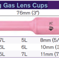 Parweld TIG Pro Long Gas Lens Cups "K"